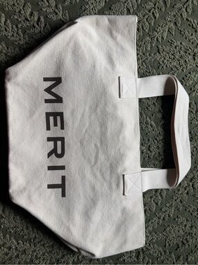 MERIT Cream Canvas Tote Bag